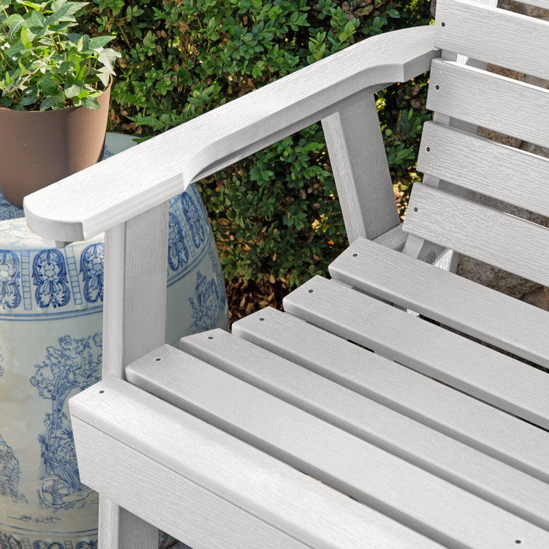 Banc de jardin en plastique Midwest, H 35 po x l 64 po x P 25 po, Blanc
