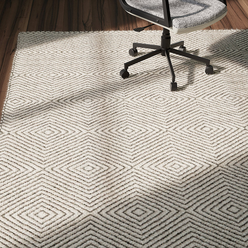 Geometric Hand Woven Area Rug, Rectangle 122 x 183cm