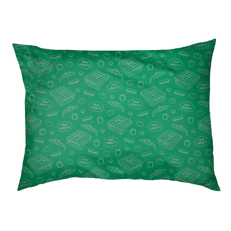 Coussin de conception de lit pour chat arc-en-ciel Campion, L 52 po x l 42 po, Vert / blanc