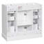 Meuble-lavabo de 36 pouces avec armoire et six tiroirs, solution de rangement blanche, durable et spacieuse pour les salles de bain modernes-1882549599