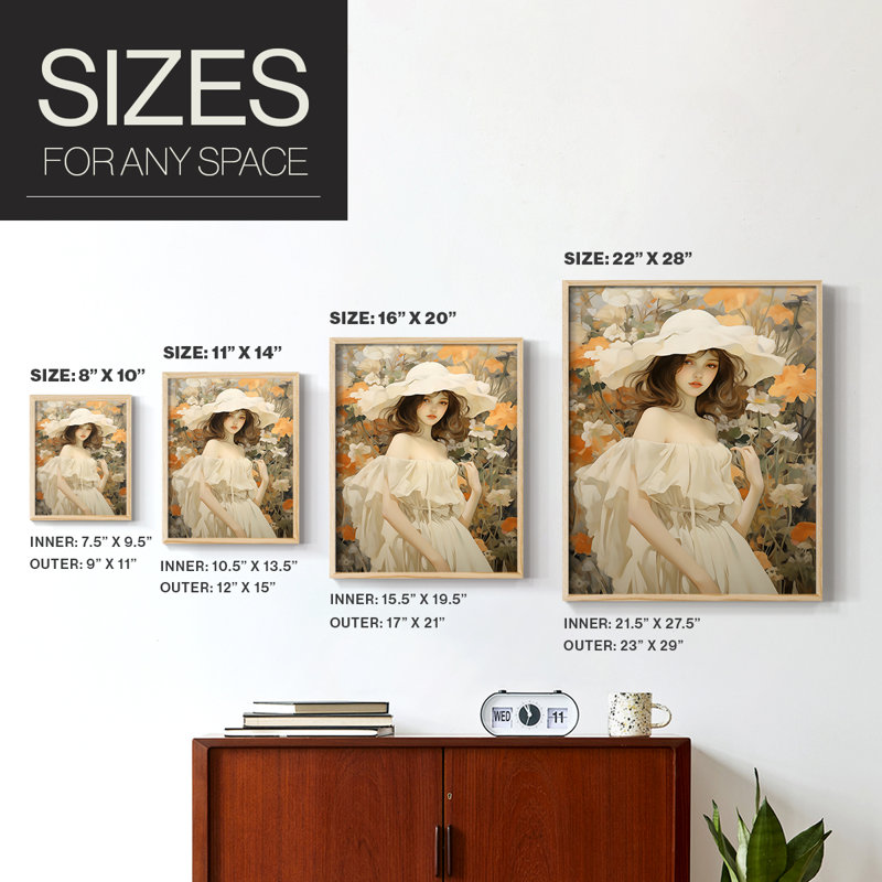 «WOMEN Series», reproduction encadrée en bois massif, H 11 po x l 9 po
