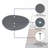 CASAINC Maple 15.35'' Concrete Oval Bathroom Sink-86669221