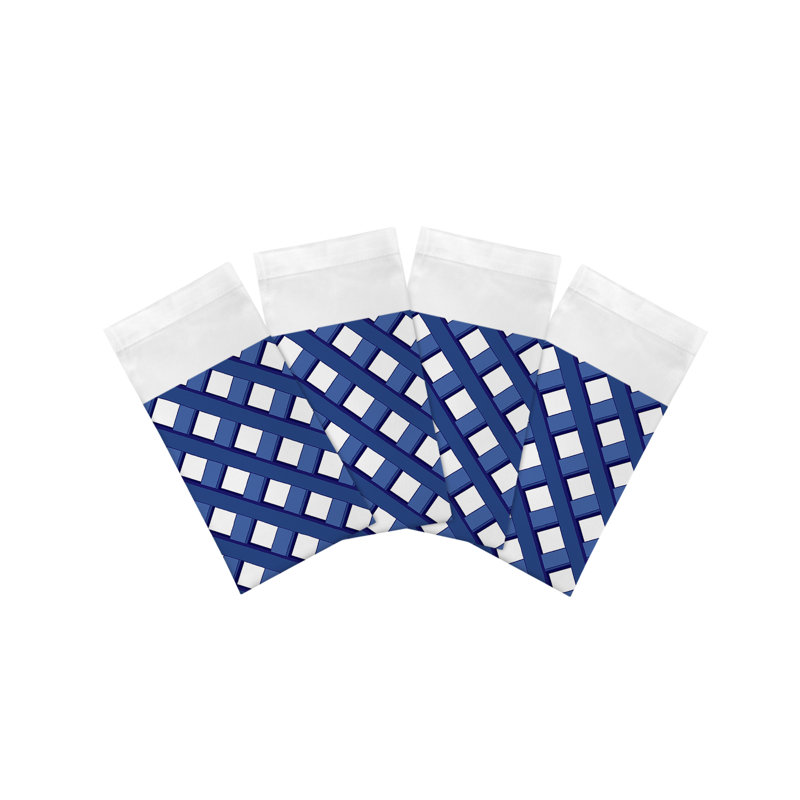 Cotton Blend Square Napkins, Blue