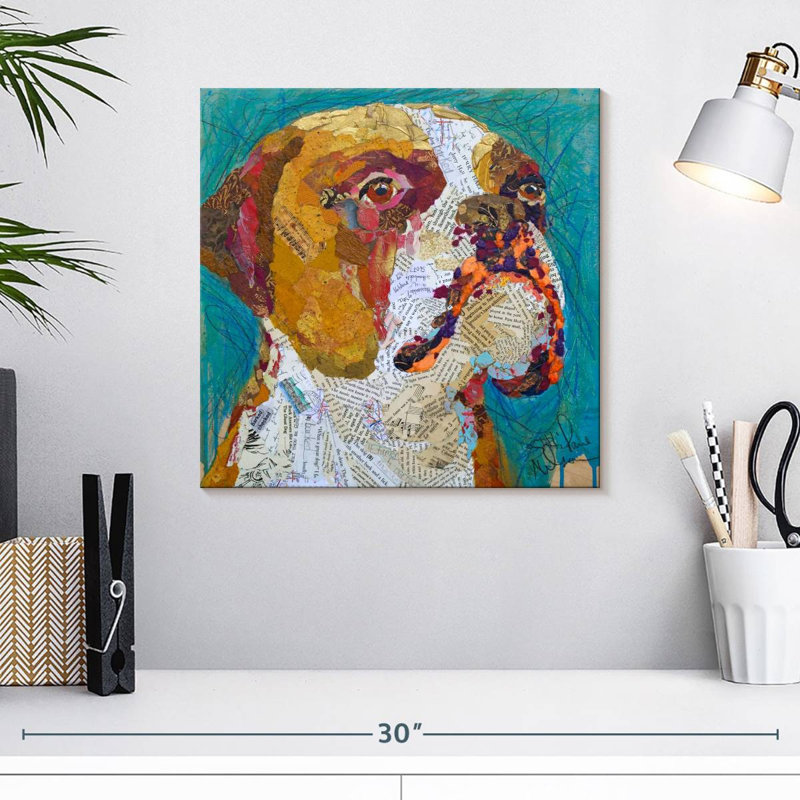 Brampt Beach Boxer, 16" H x 16" W
