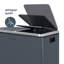 Stainless Steel 60 Litre Step On Multi-Compartments Trash & Recycling Bin-83586111