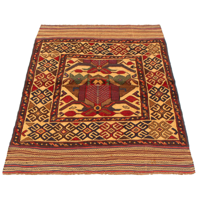 Tapis rouge tadjik 3 pi 7 po x 6 pi 3 po