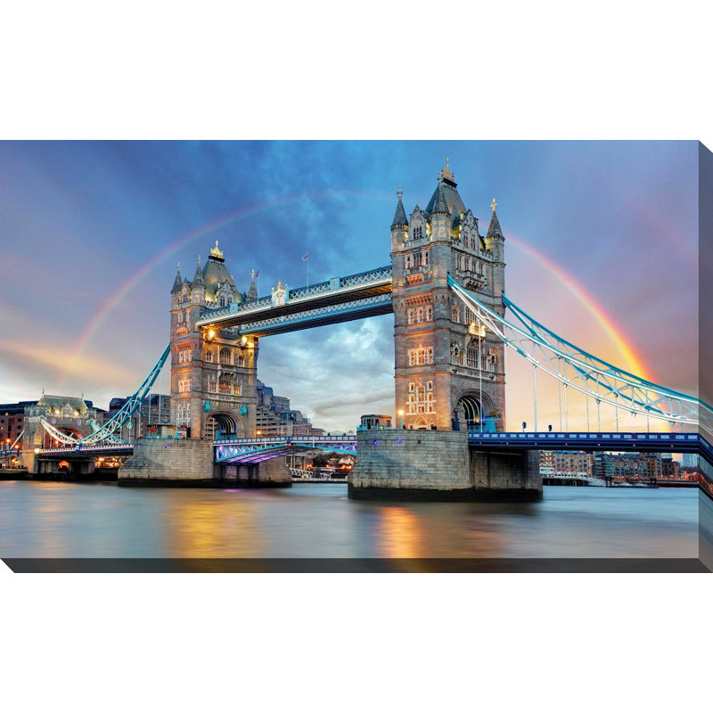 « london tour bridge », reproduction d’impression sur toile, H 24 po x l 40 po x P 1,5 po