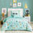 Raining Pom Poms Turquoise Comforter Set with 2 Decorative Pillows-30939435