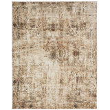 Hoddesd Abstract Area Rug in Ivory