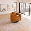 Chaise d'appoint pivotante moderne l 29,13 po avec dossier incurvé ouvert-133259048