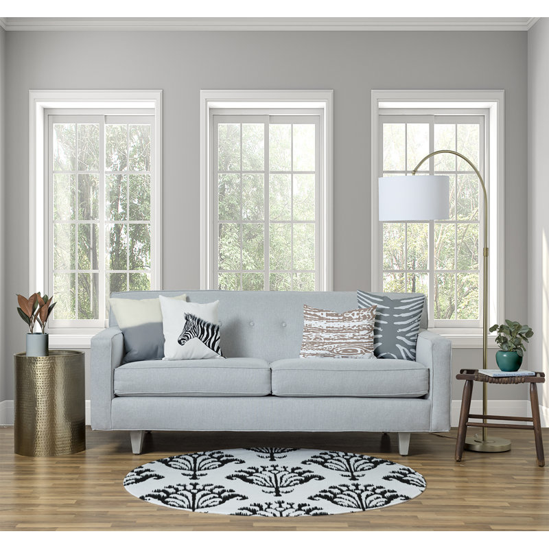 Chenelle Chenille Floral Indoor Rug, Round 5'