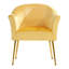 Fauteuil club décoratif en velours avec pieds en métal doré, design moderne