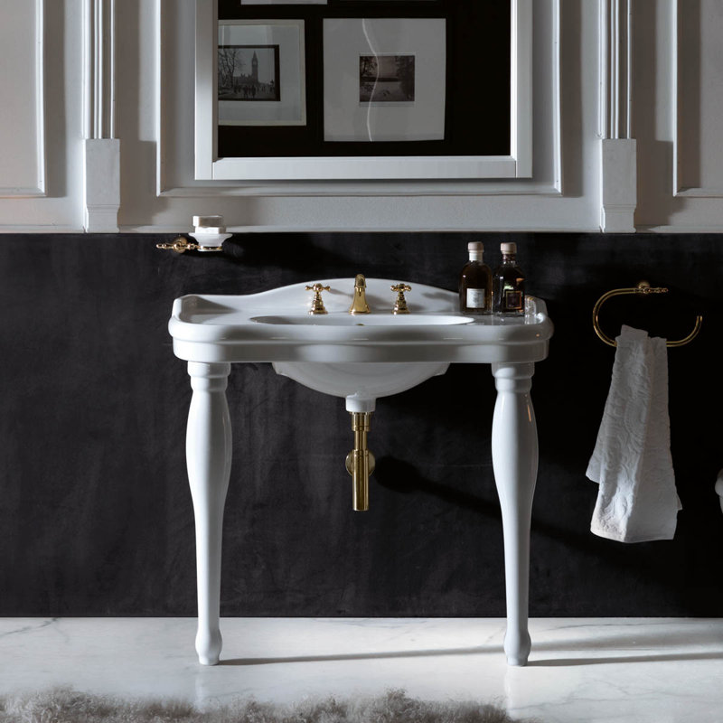 Contea 39.4'' L Bathroom Sink, Three Holes