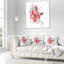 Croquis aquarelle rouge floral - coussin imprimé floral-29961961-29963667