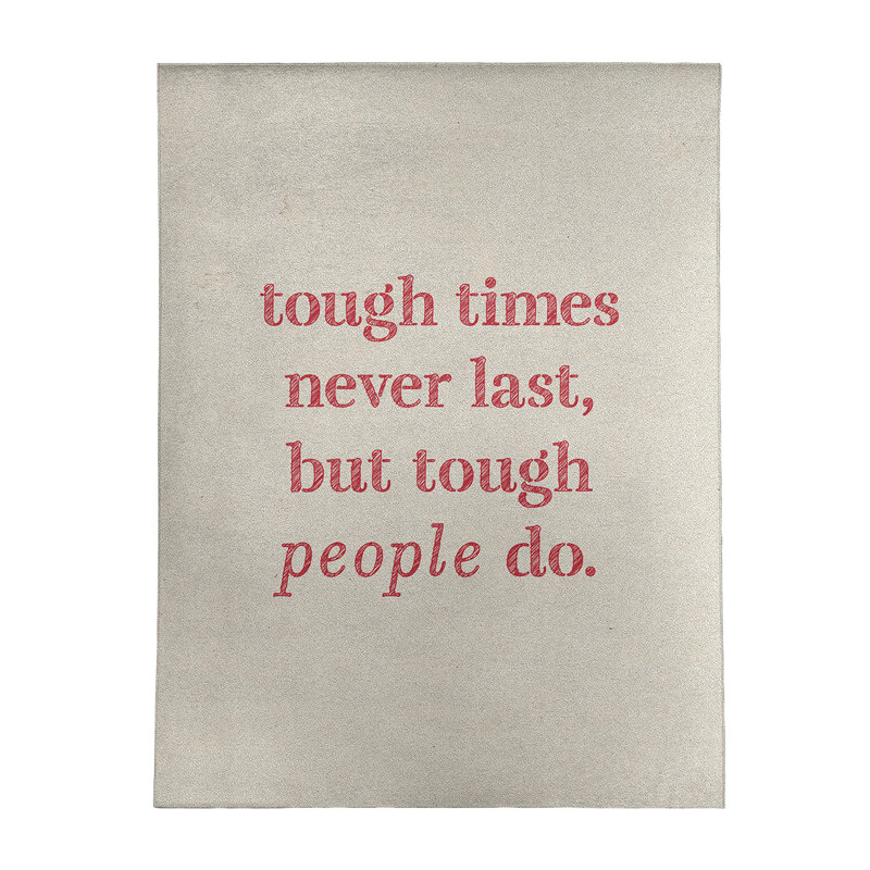 Tapis en chenille de polyester Quotes, Rectangle 5 pi x 7 pi