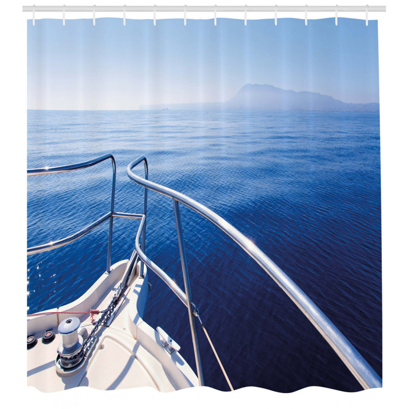 Shower Curtain with Hooks Included, 69" H x 105" W