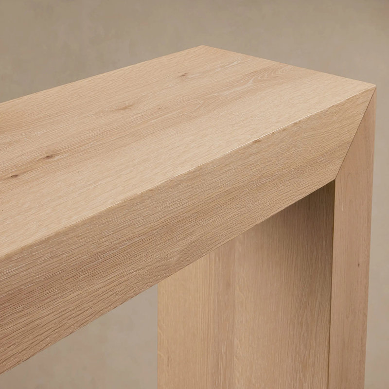Console américaine de style américain, H 29,5 po x l 70,9 po x P 13,8 po, Bois naturel