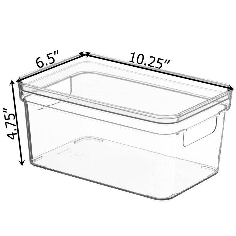  Clear Storage Container With Lid For Kitchen Pantry Cabinet & Fridge Storage For Organizing Snacks Produce Supplies Or Essentials Durable Bin For Home Dorm Apartment Or Office Use, Large