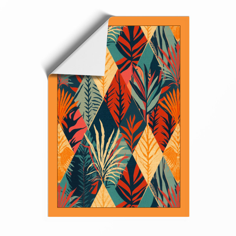 Chromatic Leaf Rhythm Botanical - Print, Unframed, A3 - 42.0 x 29.7 cm