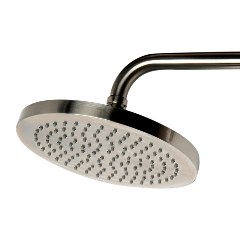 Système de douche complet thermostatique avec soupape grossière, Nickel brossé