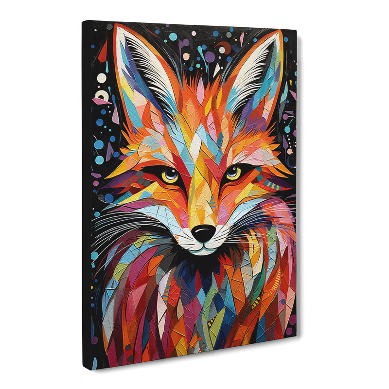 Fox Abstract No.2 - Wrapped Canvas, 50cm H x 35cm W x 3cm D