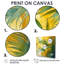 Jaune jaune vert palmiers Frond Dance II - palmiers et palmiers, art mural salon-9023540-9023539