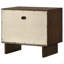 Table de chevet 2 tiroirs brun chaud