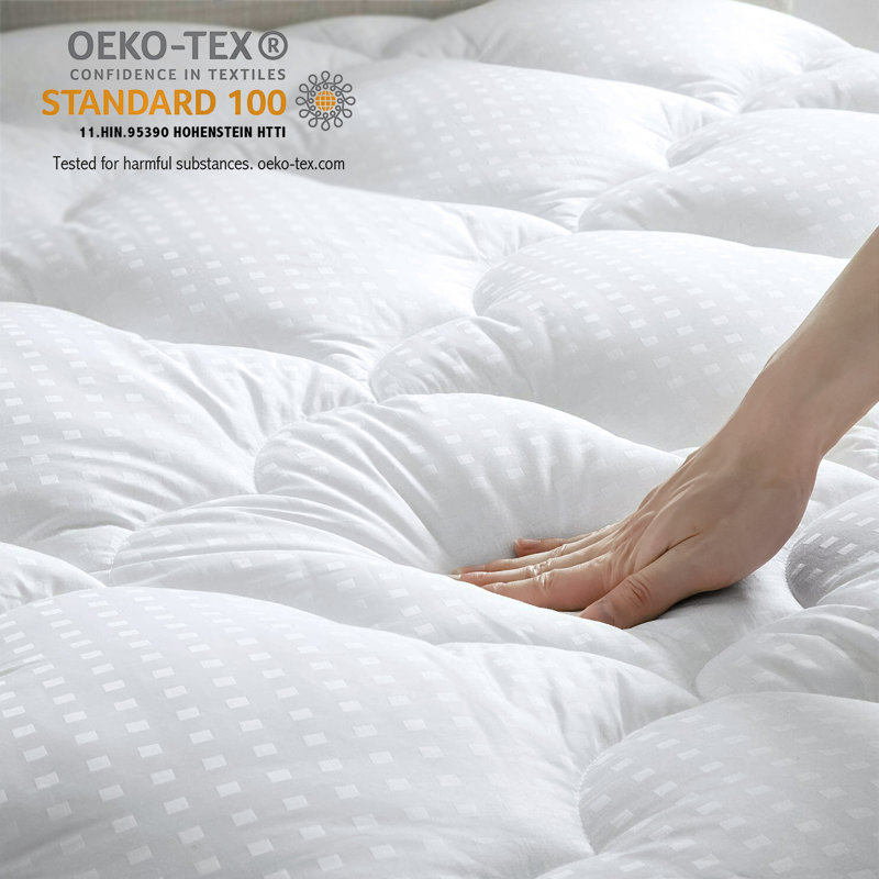Windmere Mattress Pad Mattress Cover Quilted Fitted Mattress Protector Cotton Top Stretches up 8-21" Deep Pocket Cooling Mattress Topper