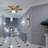 30-Inch 6-Blade White Indoor Ceiling Fan with LED Light Fixture and Opal Mushroom Glass-113524104
