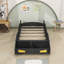 Lit plateforme en bois avec roulettes et espace de rangement Advaith-1787634449