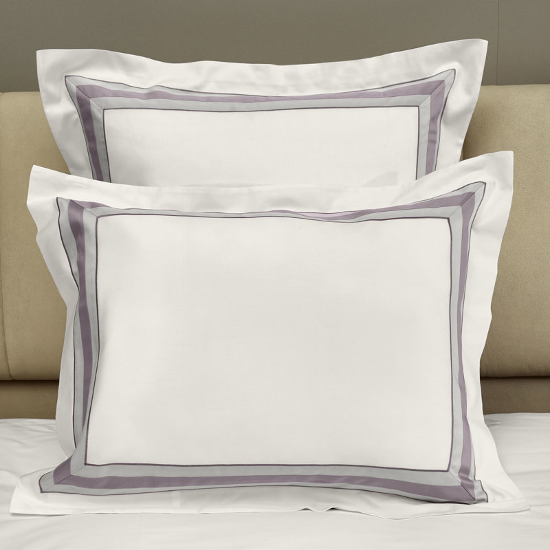 Dimora Sham, Standard Sham, Ivory/Thistle