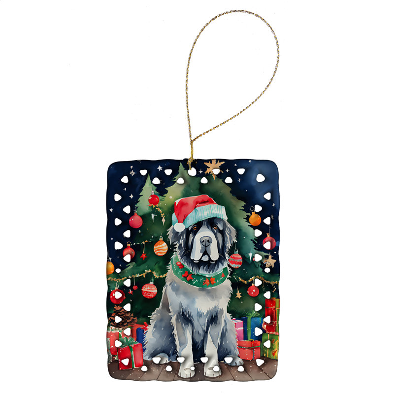 Ornement en porcelaine de Noël Terre-Neuve, Terre-Neuve 3530