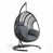 Coussin gris / cadre noir est en rupture de stock