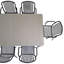 Seine 8 - Person Plastic Patio Dining Set Rectangular Table-113712312