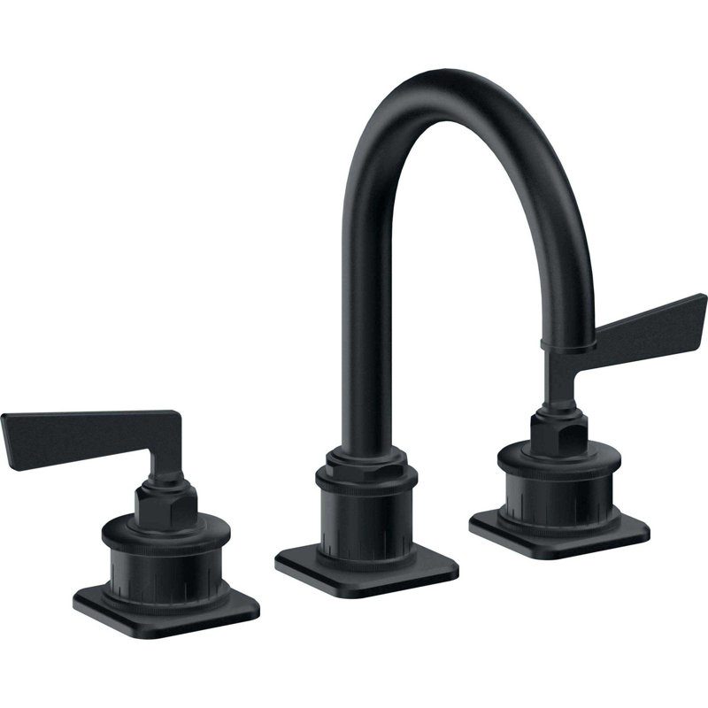 Steampunk Bay 8" Widespread Lavatory Faucet, Carbon
