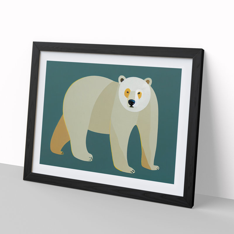 A Marvellous Polar Bear - Framed Print, Black Framed, 46cm H x 64cm W x 2cm D