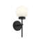 Applique murale 1 lumière noir mat Rigsby-127683764
