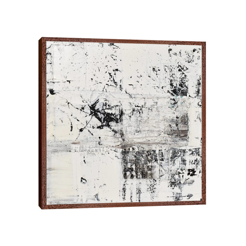 Elemental Frost by Christian Klingeler - Print on Canvas, 66.04cm H x 66.04cm W x 3.81cm D, Classic Brown Wood Framed Canvas