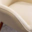 Fauteuil d'appoint contemporain capitonné en velours soyeux, blanc-535424811