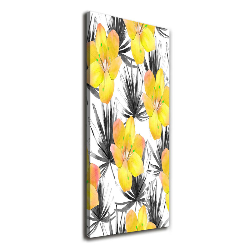 Tropical Flowers - Wrapped Canvas Print