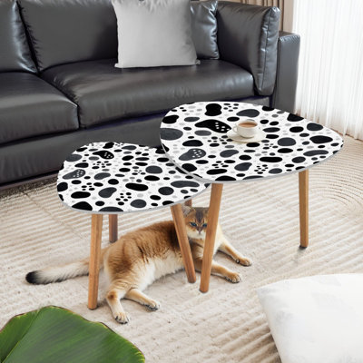 Ensemble de 2 tables basses gigognes Triangle