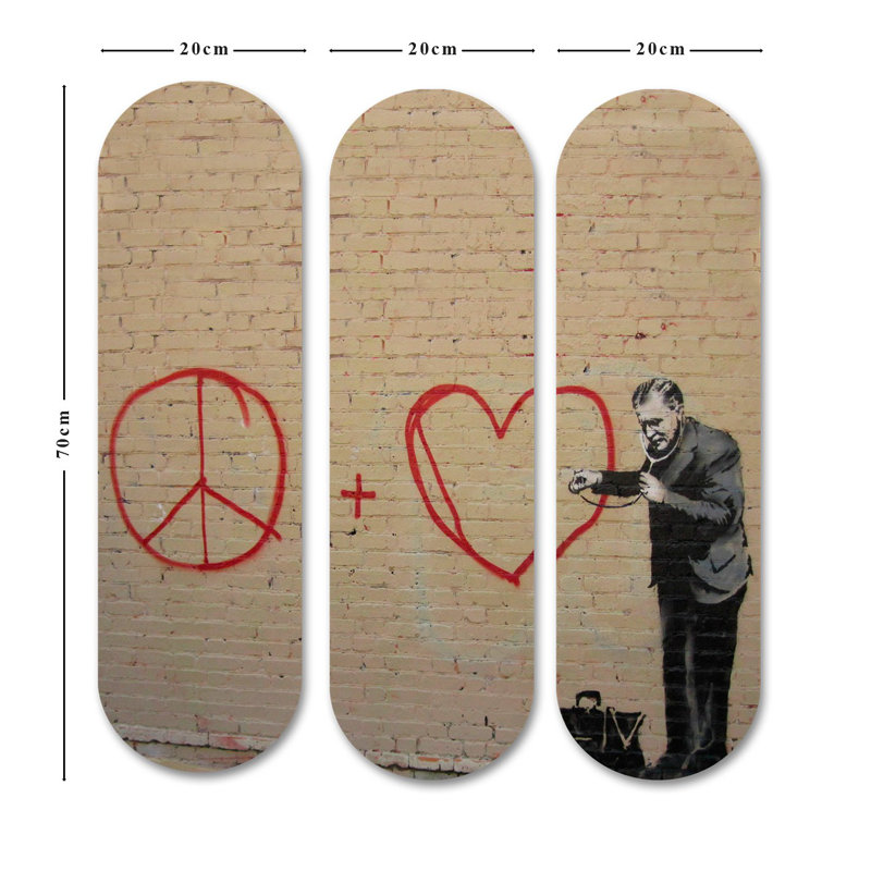Superbe ensemble de peinture décorative en panneau de fibres à densité moyenne (3 pièces), imprimé UV, 27,6 x 27,6 pouces au total | 100% panneau de fibres à densité moyenne, épaisseur: 0,3 pouce | Parfait pour le salon, la chambre à coucher ou le bureau | Art mural accrocheur