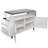 60.6'' Foldable Outdoor Kitchen Island Cart With Stainless Steel Top-1309335688