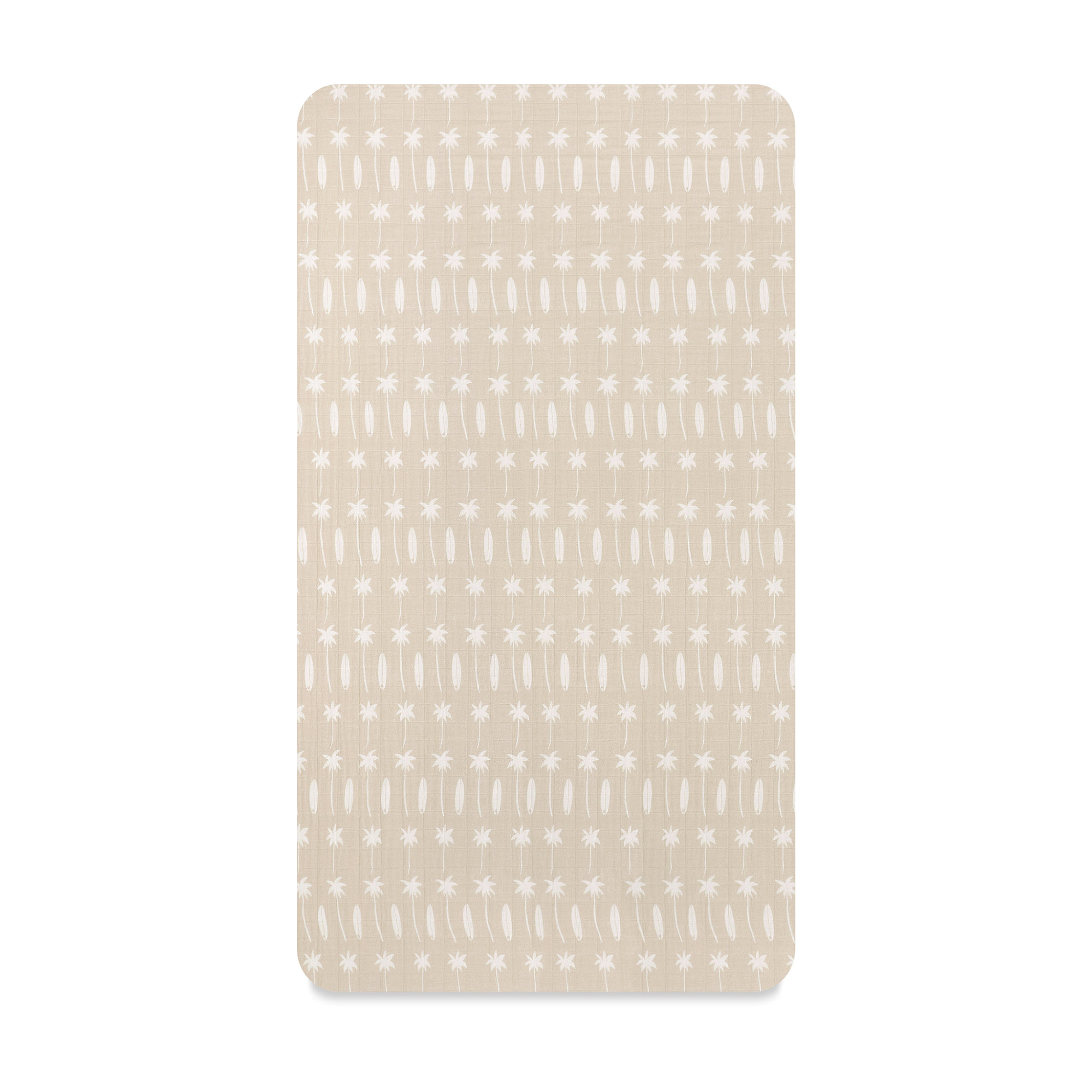 Beach Bum Muslin Crib Sheet