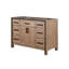 48 po Meuble-lavabo large et rustique, système de tiroir et d'armoire à fermeture en douceur, six tiroirs pour un rangement abondant, structure en bois massif avec contreplaqué E0, installation simple entièrement assemblée, compatible avec le plateau vendu