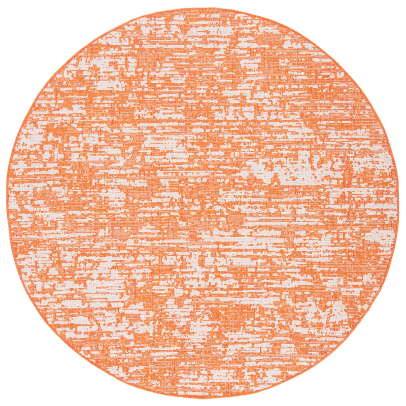 Marvale Performance Abstract Indoor/Outdoor Area Rug, Round 6'7"