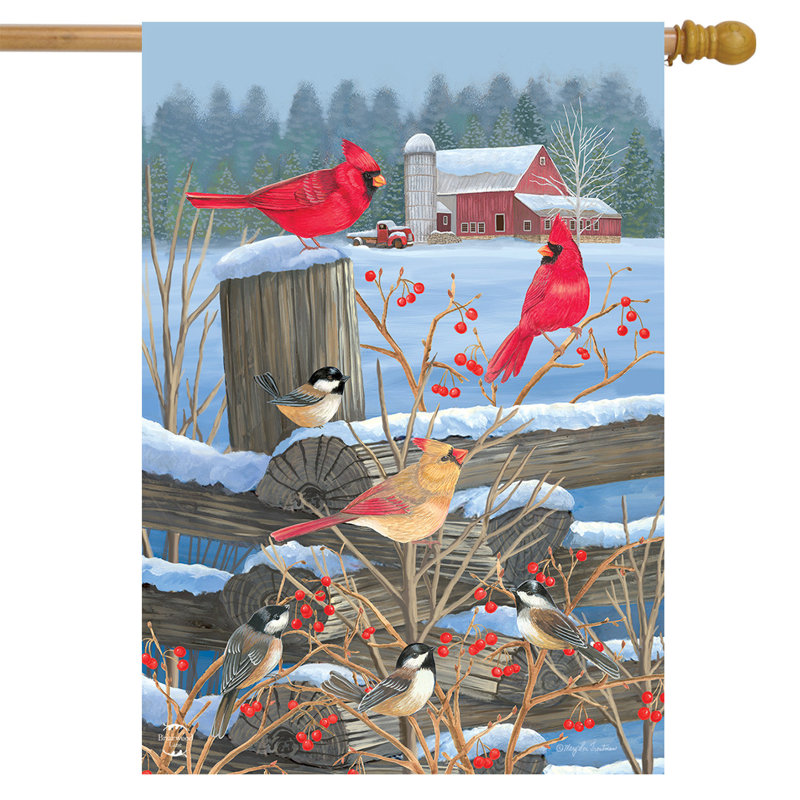 Drapeau de la maison des oiseaux de l'hiver