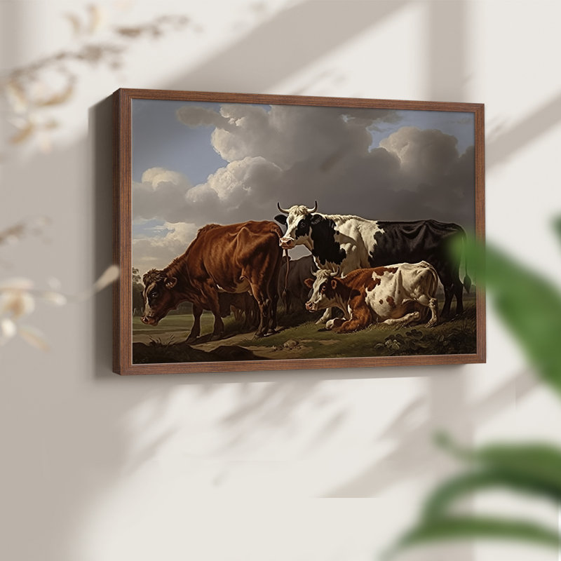 Faune - XXXIX - Reproduction encadrée - Restickable, H 22 po x l 28 po, Noyer