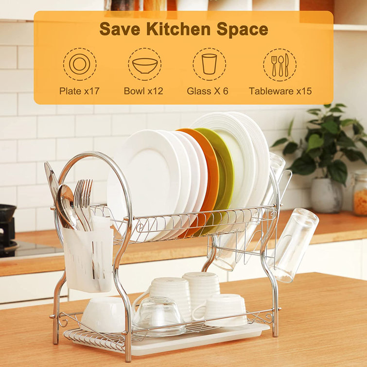 Rubber 2 Tier Dish Rack SUPERIXO