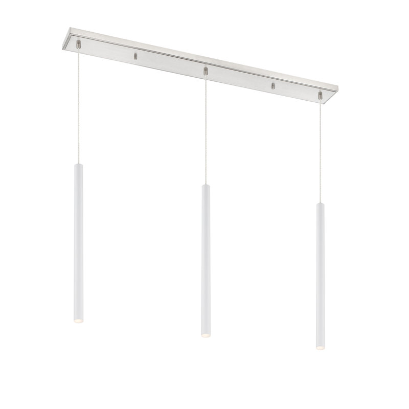 Bowning 3 - Light Kitchen Island Pendant, Brushed Nickel, Matte Black